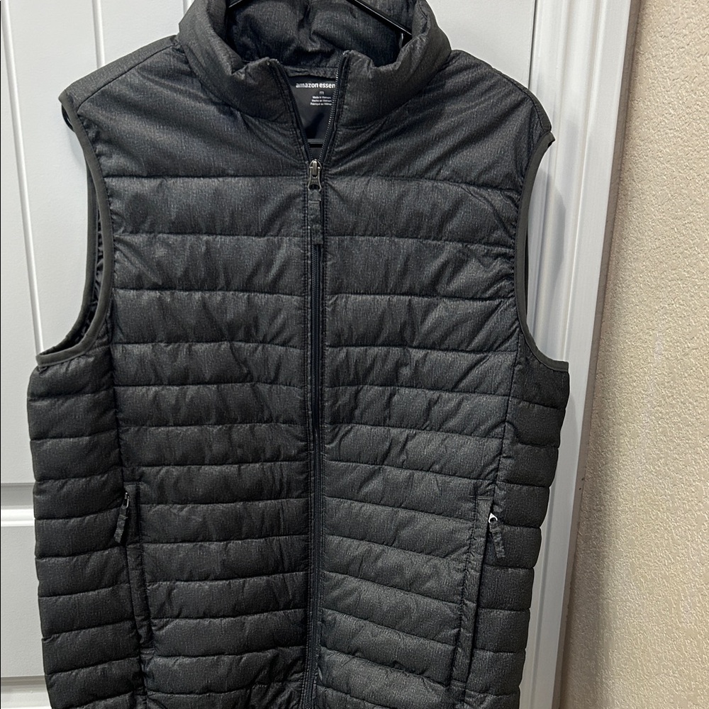 Men's Dark Gray Quilted Vest